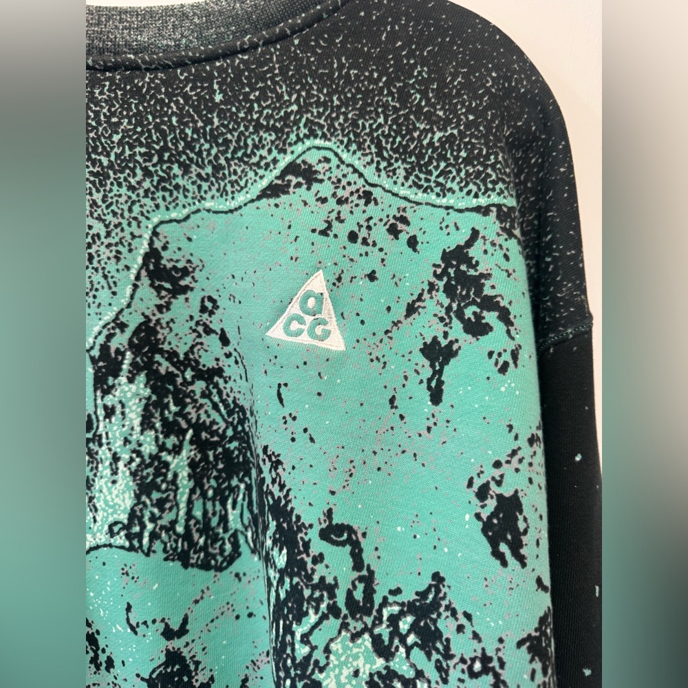 ACG NIKE Green and Black Graphic Men's Sweater MEDIUM - Picture 6 of 10